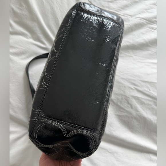 Coach Black Embossed Shoulder Bag with Cherry Charms - Picture 5 of 6